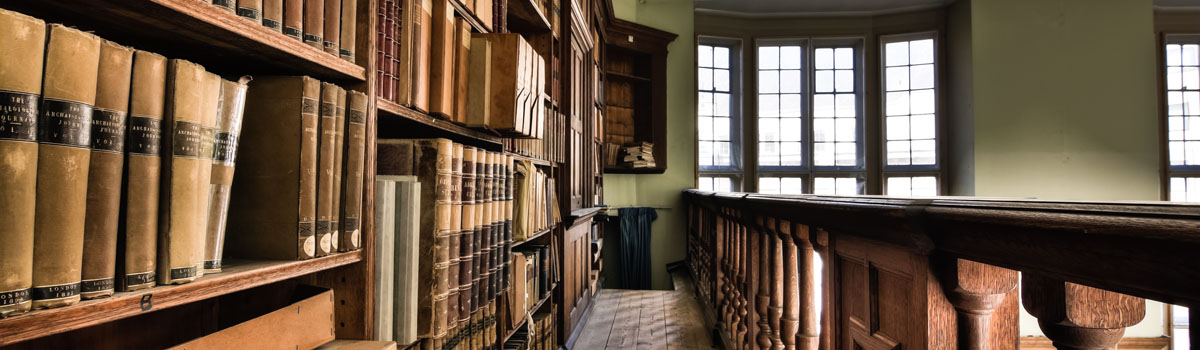 Library bookshelves