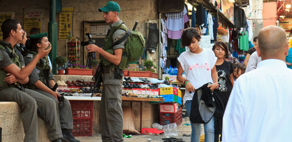 Street scene with the army