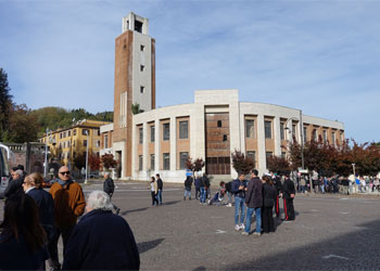 The abandoned Fascist Party Headquarters in Predappio’s main square, the proposed site for a documentation centre focussed on fascist history.