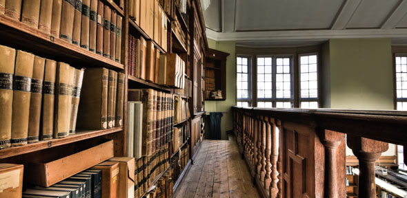 Library bookshelves