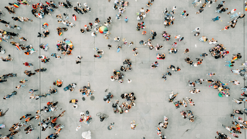 Aerial crowd shot. Getty Images