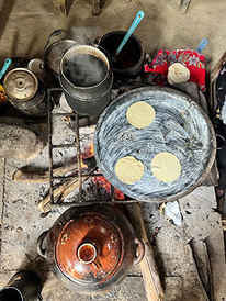 Tortilla and coffee