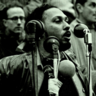 Stuart Hall speaking at a Campaign for Nuclear Disarmament demonstration, in Trafalgar Square in 1958.