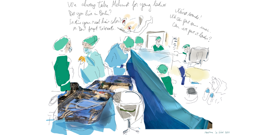 Field note from the neurosurgery © Maxime Le Calvé, Berlin, 2022 Field note from the neurosurgery © Maxime Le Calvé, Berlin, 2022
