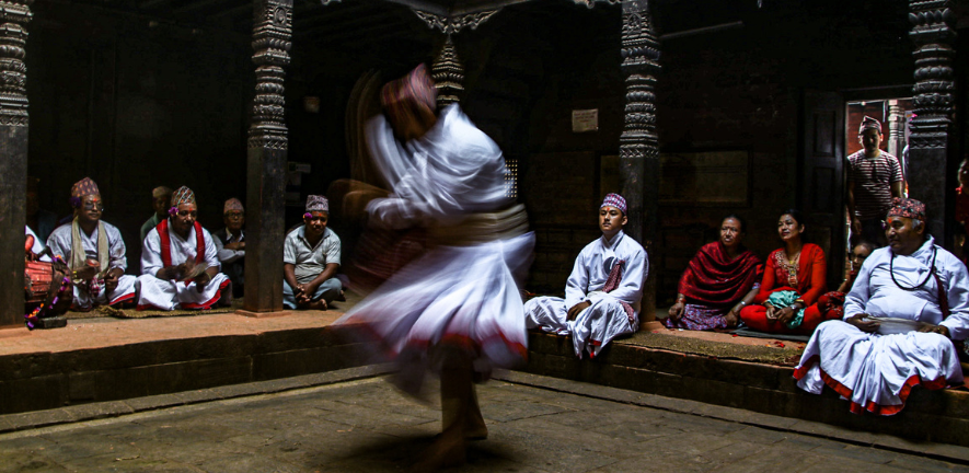 Practicing Spiritual Dancing by Devi Chakrabarti, representing Social Anthropology Practicing Spiritual Dancing by Devi Chakrabarti, representing Social Anthropology