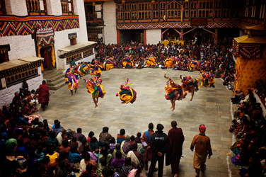 Mongar Dzong Tshechu Dancers in Eastern Bhutan (Jonathan Taee, 2013)